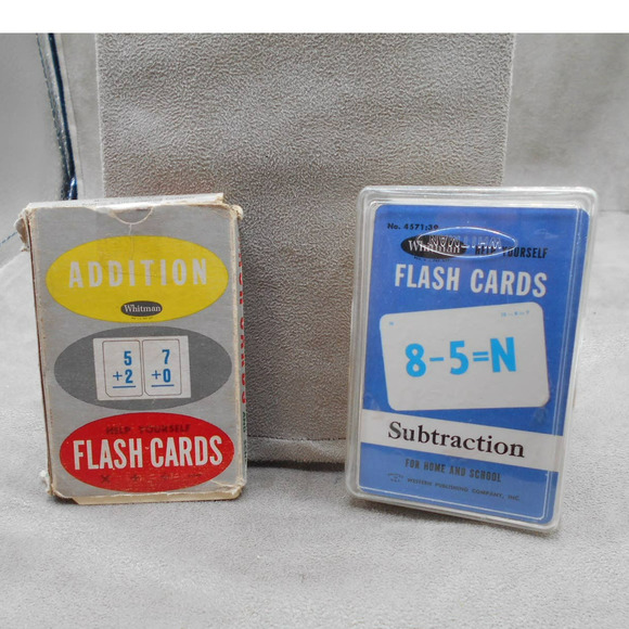 Whitman Help Yourself Math Flash Card Lot: Addition & Subtraction - Picture 1 of 10